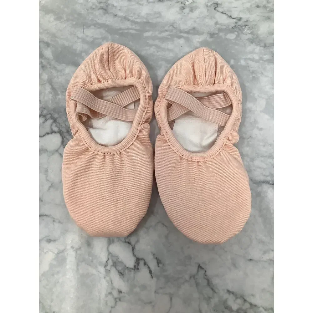 Stelle Toddler 10T Ballet Pink Highly Elastic Canvas Dance Ballerina Shoes D27-3